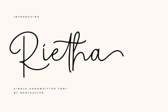 Rietha: A Bold Script Typeface for Authentic Branding
