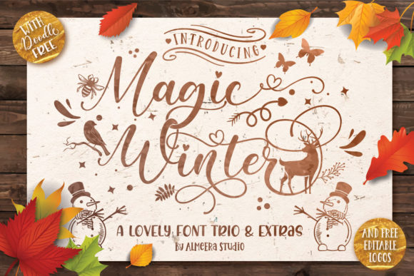 Upgrade Your Brand Identity with the Magic Winter Trio Typeface